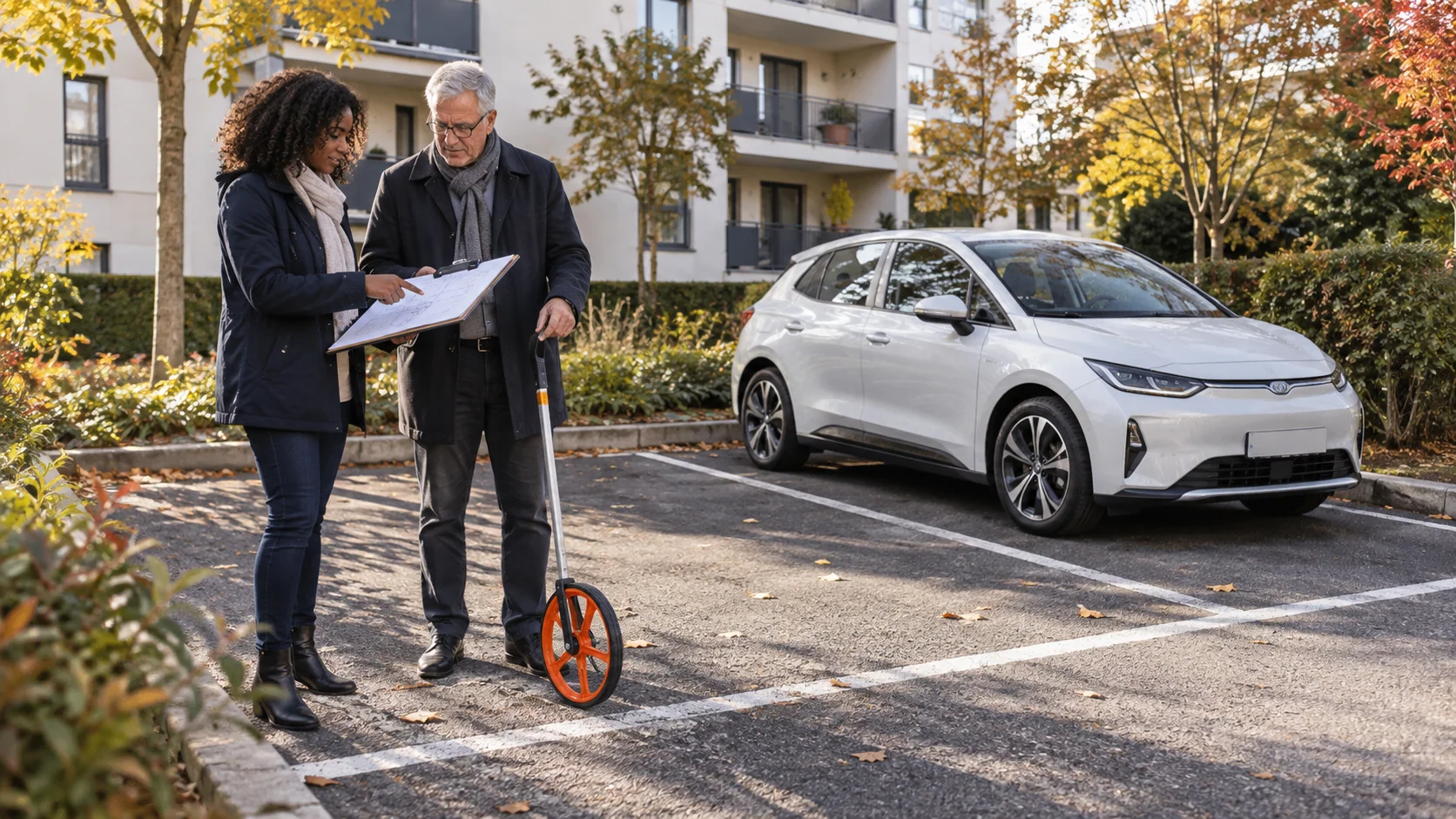 Préparation d’un projet de recharge dans le parking extérieur d’une résidence