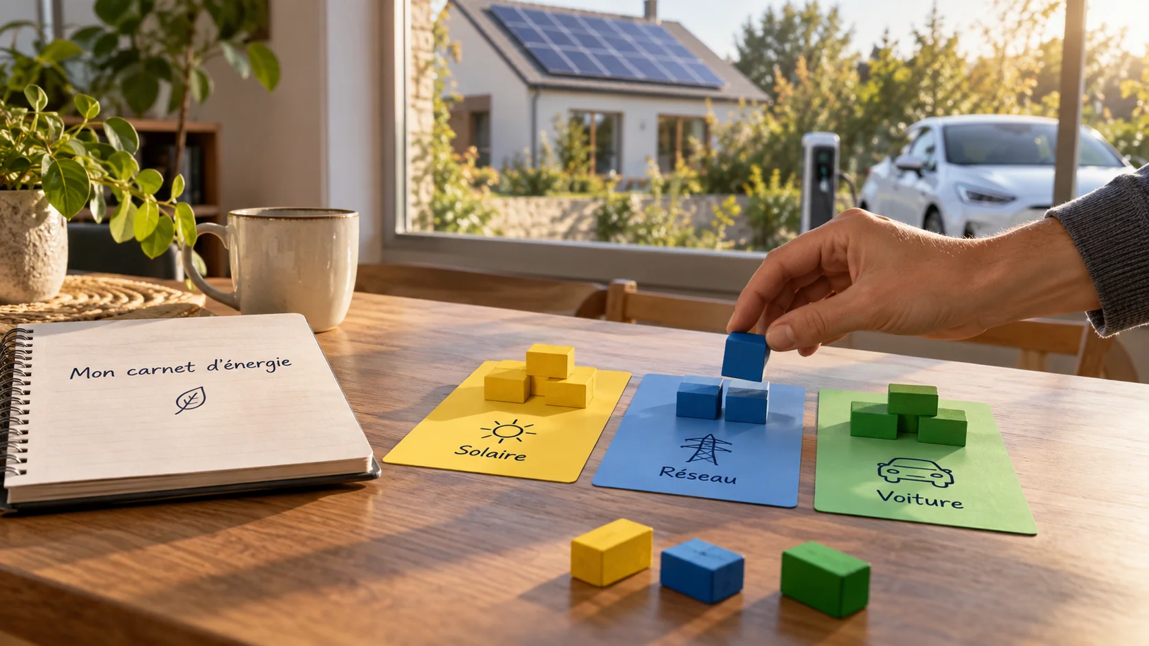 Représentation des différentes sources d’énergie utilisées pour la recharge.
